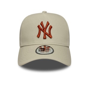 New Era, sapca trucker A-frame Metallic Outline NY Yankees, Bej/ Maro 2