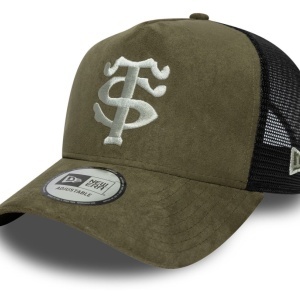 New Era, sapca trucker faux suede Stade Toulousain, Verde padure