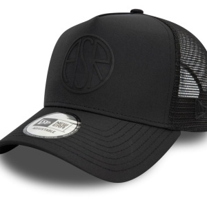 New Era, sapca trucker poly AS Roma, Negru mat