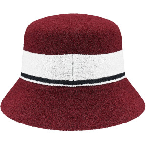 Palarie Kangol bermuda stripe bucket rosu inchis 3