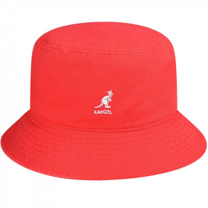 Palarie Kangol Washed Bucket Cherry Glow Rosu