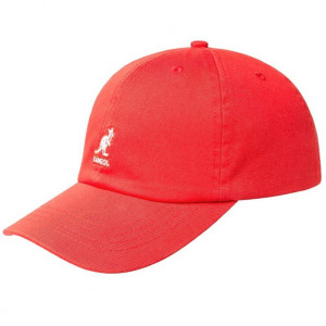 Sapca Kangol washed cotton adjustable baseball chery glow