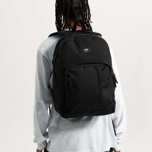 Vans, Rucsac unisex cu logo Old Skool Trek, Negru mat 5