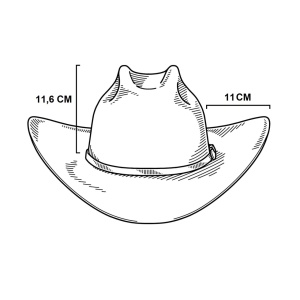 Bailey Western, palarie cowboy Glasco 20X Shantung, Alb fildes 2