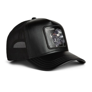 Goorin Bros. sapca trucker faux leather buffalo, Negru mat - Img 3