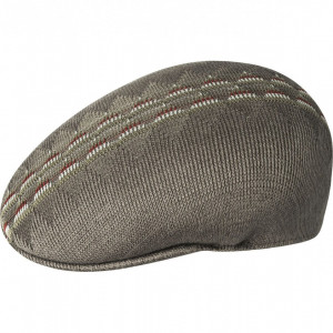 Kangol argyle stripe 504 flatcap, Grau