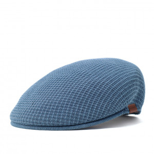 Kangol Indigo Waffle 504 Flatcap, Blau