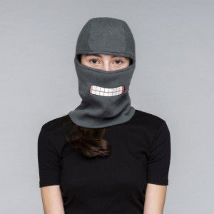 Caciula Kangol Okay Folding Balaclava Gri Inchis 2