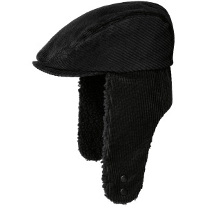Kangol, Sapca earflaps cozy cord bugatti, Negru mat 2