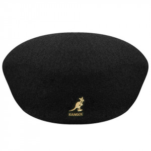 Basca Kangol Wool 504 Negru - Auriu 3