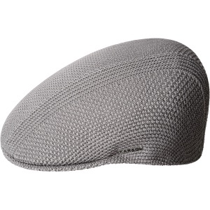 Kangol Tropic Moss Stitch Geez Flat Cap, Grey