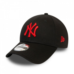 New Era, 9Forty New York Yankees League Essential baseballsapka, Fekete/Piros, 55.8-61.5 CM Standard