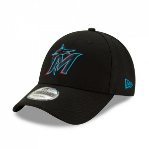 New Era, Miami Marlins állítható baseballsapka, Fekete, 55.8-61.5 CM Standard