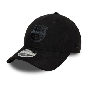 New Era, sapca 9forty Fc Barcelona faux suede, Negru mat