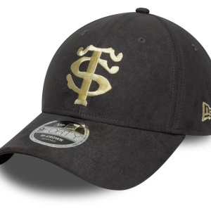 New Era, sapca 9forty M-crown suede faux Stade Toulousain, Gri carbune