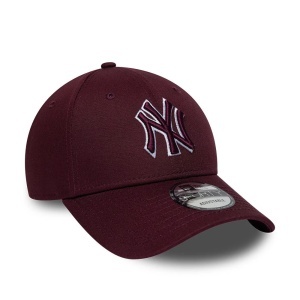 New Era, sapca 9forty team outline NY Yankees, Rosu bordo 3