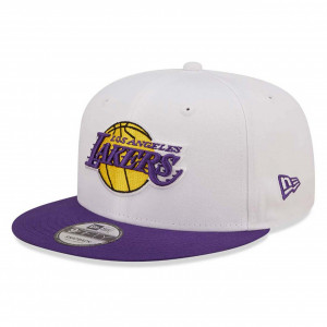 New Era sapca alba 9fifty la lakers white crown team