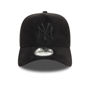 New Era, sapca trucker E-Frame faux suede NY Yankees, Negru mat 2