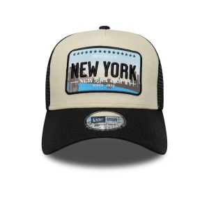 New Era, sapca trucker licence plate Yankees, Negru mat - Img 2