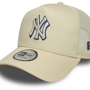 New Era, sapca trucker NY Yankees league, Bej lucios