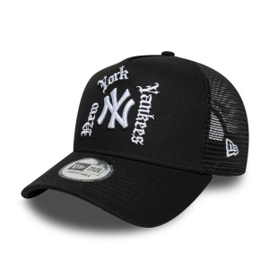 New Era, sapca trucker NY Yankees wordmark, Negru mat