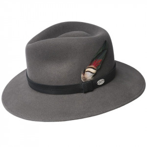 Palarie Bailey of Hollywood Abbott Fedora Gri inchis