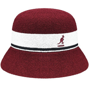 Palarie Kangol bermuda stripe bucket rosu inchis 4