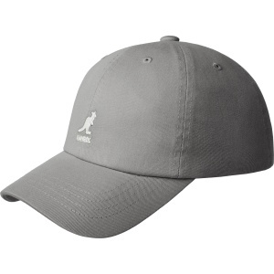 Sapca Kangol washed cotton adjustable baseball gri