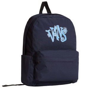 Vans, Rucsac unisex cu logo Old Skool, Albastru marin 2
