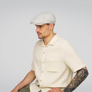 Bailey 1922 Clave Flat Cap, Ecru White