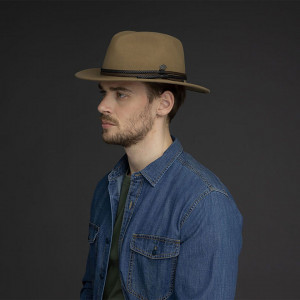 Palarie Bailey of Hollywood Nelles LiteFelt Fedora Maro Camel 7