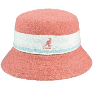 Kangol Bermuda Stripe Bucket Hat, Electric Pink