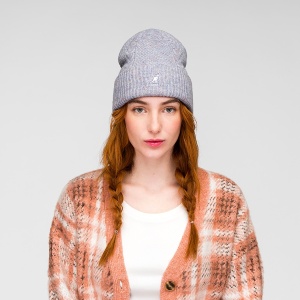 Caciula Kangol wool cable gri 2