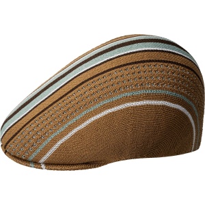 Kangol Clubhouse Stripe 507 Flatcap Schirmmütze, Braun
