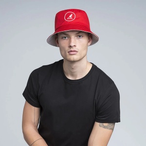 Palarie rosie Kangol Cotton Bucket 6