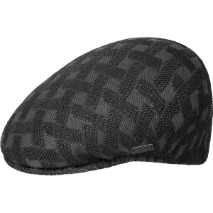Kangol Cross Weave 504 Flat Cap, Black