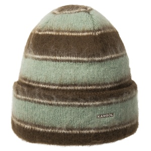 Kangol fuzzy stripe Muetze, Braun