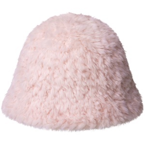 Kangol, Palarie bucket faux fur 2 way, Roz pastel