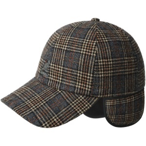 Kangol, Sapca plaid earflaps baseball, Gri antracit mat
