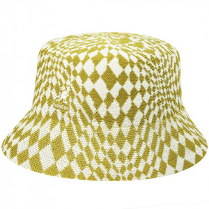 Palarie Kangol Warped Check Bucket Galben 2