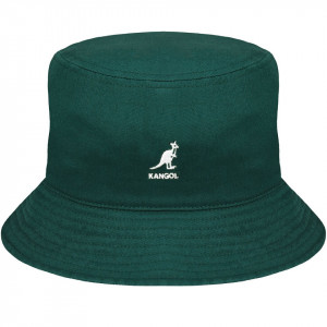 Kangol Washed Bucket Hat, Pine Green