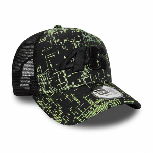 New Era, sapca neagra 9forty trucker VR46 all over print 3