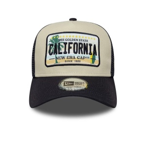 New Era, sapca trucker licence plate California, Bej nisip - Img 2