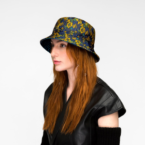 Palarie Kangol Floral Jacquard Red Bucket Albastru 4