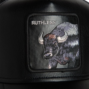 Goorin Bros. sapca trucker faux leather buffalo, Negru mat - Img 7