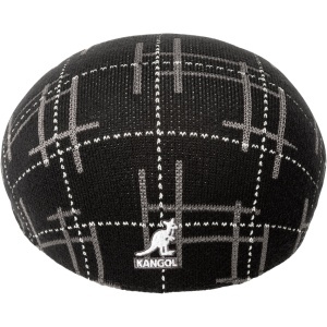 Kangol, basca neagra broken tartan 507 2