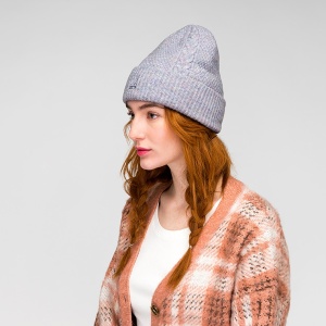Caciula Kangol wool cable gri 3