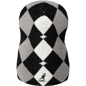 Kangol, caciula barbati gentle argyle 2 way, Negru 2