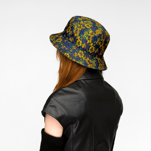Palarie Kangol Floral Jacquard Red Bucket Albastru 5