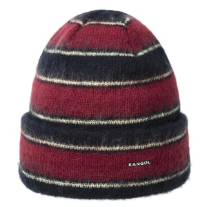 Kangol fuzzy stripe Muetze, Rot